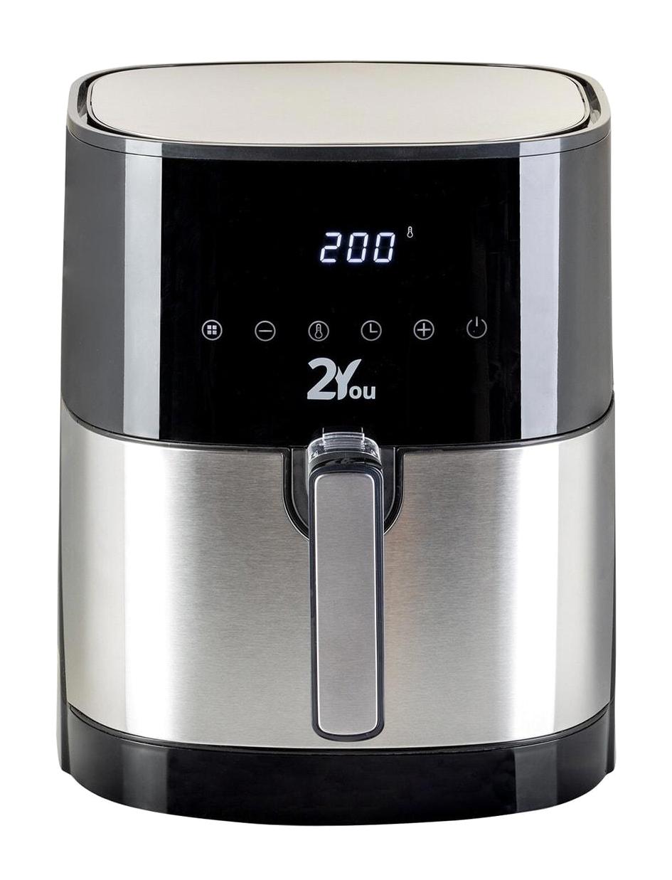 2you Af500a Airfryer 5 lt Tek Hazneli Led Ekranlı Yağsız Sıcak Hava Fritözü Gümüş