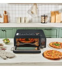Karaca Multicrust Artisan Retro Pizza Airfryer 18 lt Tek Hazneli Led Ekranlı Yağsız Sıcak Hava Fritözü Siyah