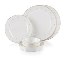 Koleksiyon Mislina 24 Parça 6 Kişilik Bone China Porselen Yuvarlak Yemek Takımı