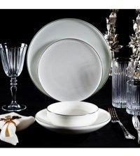 Massimo Elegant 24 Parça 6 Kişilik Porselen Yuvarlak Yemek Takımı