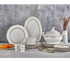 Aryıldız Ar 60027 60 Parça 12 Kişilik Porselen Yuvarlak Yemek Takımı