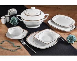 Remetta Rd-823v 60 Parça 12 Kişilik Porselen Kare Yemek Takımı