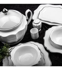 Aryıldız 34001 60 Parça 12 Kişilik Porselen Yuvarlak Yemek Takımı