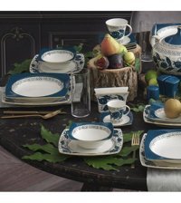Güral Porselen 84 Parça 12 Kişilik Bone China Porselen Kare Yemek Takımı