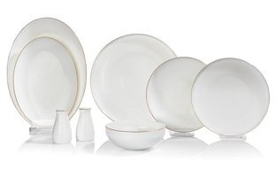 Schafer Jolly 56 Parça 12 Kişilik Porselen Yuvarlak Yemek Takımı