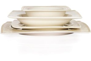 Schafer Glamor Regal 60 Parça 12 Kişilik Porselen Kare Yemek Takımı