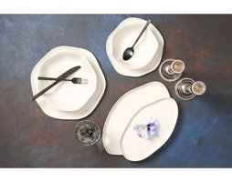Porland 04ALM00740 27 Parça 6 Kişilik Porselen Yuvarlak Yemek Takımı