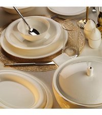 Royal London Rochella 60 Parça 12 Kişilik Bone China Porselen Yuvarlak Yemek Takımı