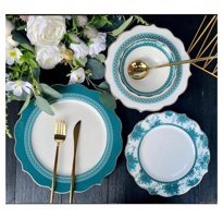 Pink & More TR-2724 24 Parça 6 Kişilik Porselen Yuvarlak Yemek Takımı