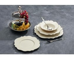 Porland 04ALM00696 24 Parça 6 Kişilik Porselen Yuvarlak Yemek Takımı