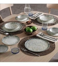 Pierre Cardin Ethnic 24 Parça 6 Kişilik Porselen Yuvarlak Yemek Takımı