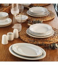 Porland Wavy 56 Parça 12 Kişilik Porselen Yuvarlak Yemek Takımı