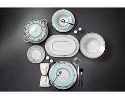Porland Relish 60 Parça 12 Kişilik Porselen Yuvarlak Yemek Takımı