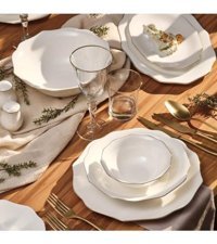 Emsan Galia 59 Parça 12 Kişilik Bone China Porselen Yuvarlak Yemek Takımı