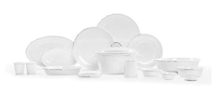 Koleksiyon St 120Pc 120 Parça 12 Kişilik Bone China Porselen Yuvarlak Yemek Takımı