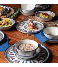 Keramika Ruby 24 Parça 6 Kişilik Stoneware Yuvarlak Yemek Takımı