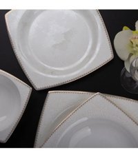 Aryıldız 31028 62 Parça 12 Kişilik Porselen Kare Yemek Takımı