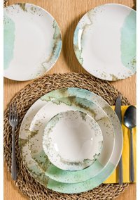 Chichi Home Seawips 24 Parça 6 Kişilik Porselen Yuvarlak Yemek Takımı