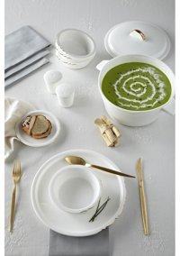 Koleksiyon Eser-I Istanbul 120 Parça 12 Kişilik Bone China Porselen Yuvarlak Yemek Takımı