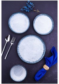 Bambum Moon 24 Parça 6 Kişilik Porselen Yuvarlak Yemek Takımı