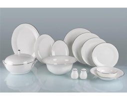 Prouna Pure Platinum 72 Parça 12 Kişilik Porselen Yuvarlak Yemek Takımı