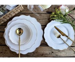 Pink & More TR-2987 24 Parça 6 Kişilik Porselen Yuvarlak Yemek Takımı