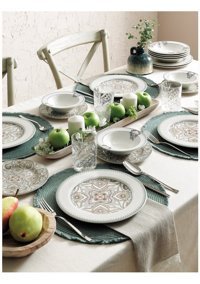 Pierre Cardin Shane 24 Parça 6 Kişilik Porselen Yuvarlak Yemek Takımı