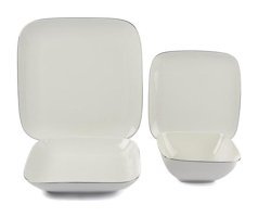 Mikasa Moor 368463 24 Parça 6 Kişilik Porselen Kare Yemek Takımı