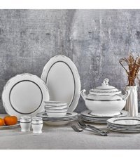 Aryıldız 60028 60 Parça 12 Kişilik Porselen Yuvarlak Yemek Takımı