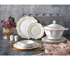 Aryıldız Ar 40013 60 Parça 12 Kişilik Porselen Yuvarlak Yemek Takımı