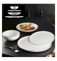 Gönül G3155 24 Parça 6 Kişilik Bone China Porselen Yuvarlak Yemek Takımı