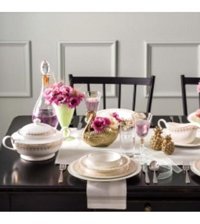 Korkmaz A8176 92 Parça 12 Kişilik Bone China Porselen Yuvarlak Yemek Takımı