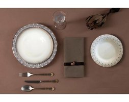 Porland Sweet Romantıc 60 Parça 12 Kişilik Porselen Yuvarlak Yemek Takımı