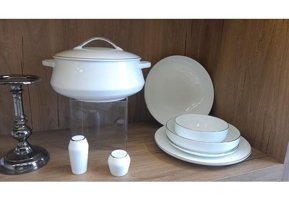 Evaliza Hanedan Shiny Platin 60 Parça 12 Kişilik Bone China Porselen Yuvarlak Yemek Takımı