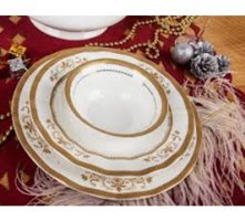 Aryıldız Ar 30055 84 Parça 12 Kişilik Bone China Porselen Yuvarlak Yemek Takımı