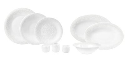 Karaca Fine Pearl Eternal 58 Parça 12 Kişilik Porselen Yuvarlak Yemek Takımı