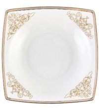 Emsan Masal Gold 61 Parça 12 Kişilik Bone China Porselen Kare Yemek Takımı