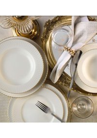 Kütahya Porselen İron 24 Parça 6 Kişilik Bone China Porselen Yuvarlak Yemek Takımı