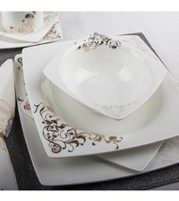 Aryıldız Ar 31007 83 Parça 12 Kişilik Porselen Kare Yemek Takımı