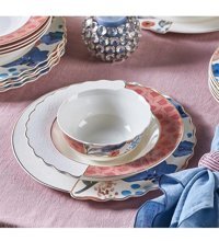 Neva N3453 24 Parça 6 Kişilik Bone China Porselen Yuvarlak Yemek Takımı