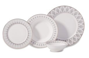 Korkmaz Perla Collection 60 Parça 12 Kişilik Porselen Yuvarlak Yemek Takımı
