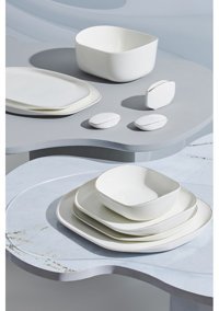 Karaca Plato 59 Parça 12 Kişilik Porselen Kare Yemek Takımı