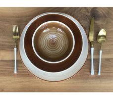 Megg Meggdecor 24 Parça 6 Kişilik Seramik Yuvarlak Yemek Takımı