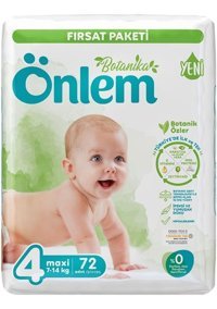 Önlem Botanika 4 Numara Bantlı Bebek Bezi 5x72'li