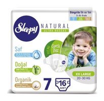 Sleepy Natural 7 Numara Bantlı Bebek Bezi 16'lı