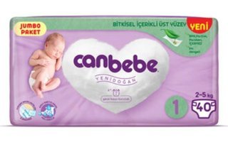 Canbebe Comfort Dry 1 Numara Bantlı Bebek Bezi 40'lı