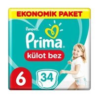 Prima 6 Numara Külot Bebek Bezi 4x34'lü
