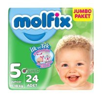 Molfix 5 Numara Bantlı Bebek Bezi 24'lü