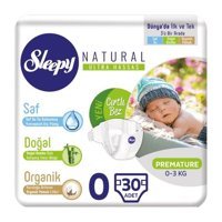 Sleepy Natural 0 Numara Bantlı Bebek Bezi 30'lu