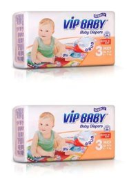 Bebiko Vip Baby 3 Numara Bantlı Bebek Bezi 36'lı